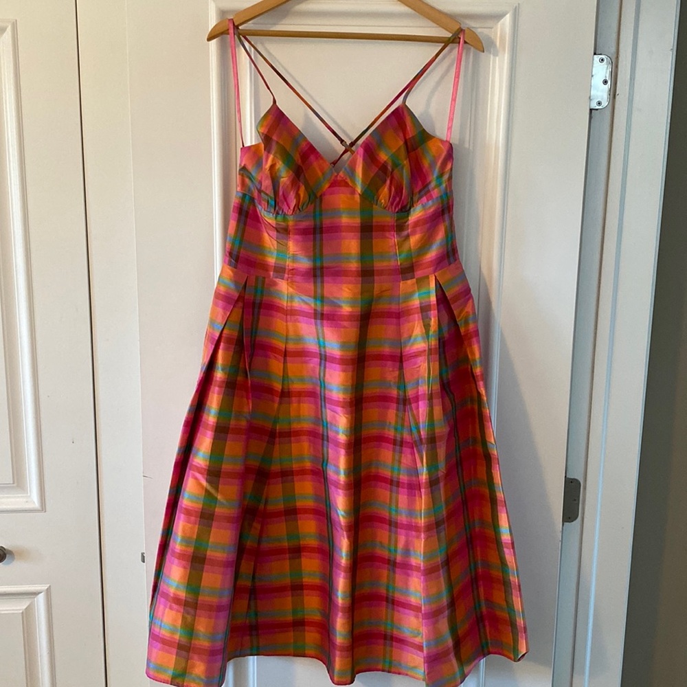 Issac Mizrahi for Target Bright plaid dress